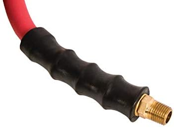Steelman 50-Foot x 3/8-Inch ID Rubber Air Hose for Pneumatic Tools, 3/8-Inch Male NPT Brass Fittings, 300-PSI Working Pressure