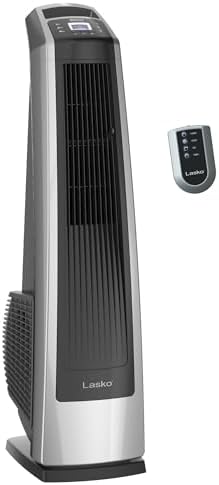 Lasko High Velocity Oscillating Tower Fan - 35" - U35115 - Silver/Black