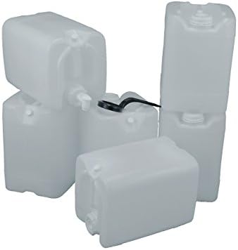 5 Gallon Samson Stackers, Natural, 6-Pack (30 Gallons), Emergency Water Storage Kit with one Bonus Spigot