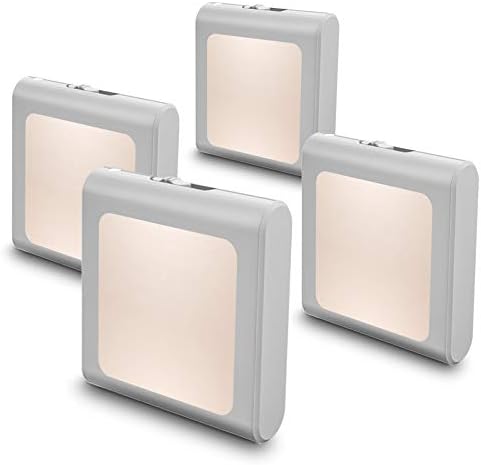 MAZ-TEK Plug in Dimmable Led Night Light with Auto Dusk to Dawn Sensor, Soft Warm White Nightlights for Hallway, Bedroom, Kids Room, Kitchen, Stairway