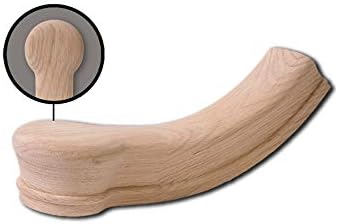 Red Oak 6010-8E 2-1/4 inch Width x 2-3/8 inch Tall Traditional Style Straight Wood Handrail for Stair Remodeling 8 feet Long