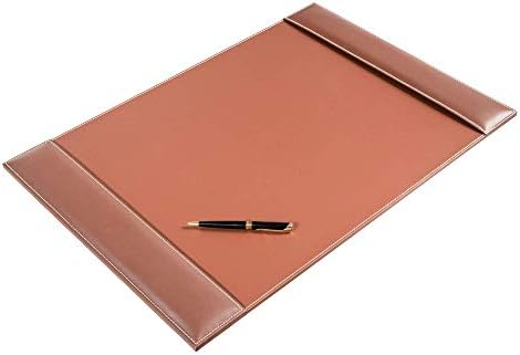 Dacasso Rustic Brown Desk Pad with Side-Rails, 25.5 by 17.25-Inch
