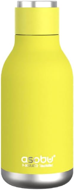 Urban Insulated and Double Walled Stainless Steel Bottle 16 Ounce by Asobu (Pastel Blue)