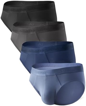 DAVID ARCHY Men's Soft Modal Briefs No Fly Support Pouch 4 or 7 Pack | Breathable moisture-wicking fabric Underwear features comfortable elastic waistbands and roomy 3D contours.