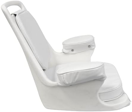 Wise 8WD1007-3-710 Captains Chair with Cushions and Mounting Plate, White