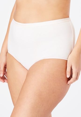Comfort Choice Plus Size Full Coverage Nylon Brief 10-Pack