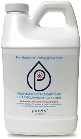 PUREFY CPAP Equipment Cleaner and Pre-wash (68oz). No Rinse. No Residue. Near Odorless. Hypochlorous Technology. Unscented. Eliminate Contaminants