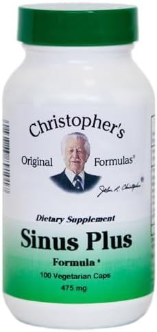 Christopher's Original Formulas Sinus Plus, Sinus Support Capsules, Whole Herb Synergistic Blend, 100 Count