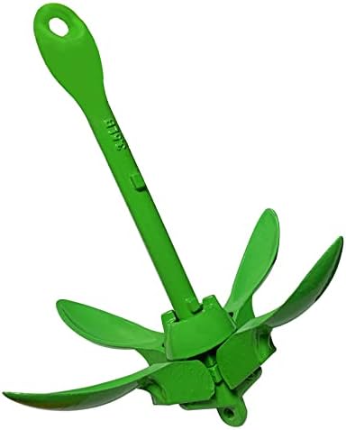 ISURE MARINE Kayak Anchor Kits Portable Folding Grapnel Anchor Buoy Kit Canoe Kayak Raft Boat Sailboat Fishing 3.5 lbs Marine Rope for Small Boats