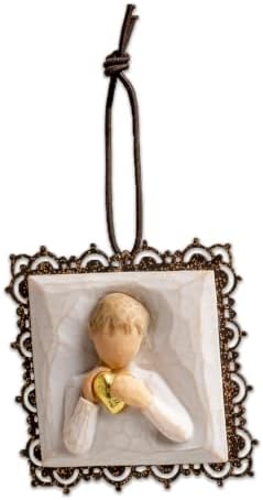 Willow Tree Holy Family, Sculpted Hand-Painted Hanging Ornament | Sentimental Keepsake Gift for Loved Ones, Cast from a Susan Lordi Original Carving, Cast Resin, Ready to Hang