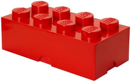LEGO Storage Brick 8 12.1 L Storage Box with Lid Pink | Durable PVC-free plastic container for bricks, toys and clothes. Compatible with LEGO Brick Drawers and other 8-stud bins