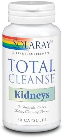 SOLARAY Total Cleanse Kidney Supplement - Complex Blend of Parsley, Dandelion, and Nettle, Kidney Support Supplement for Men & Women - 60 Ct Veg Caps
