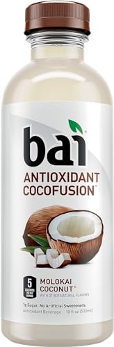 Bai Cocofusions Molokai Coconut, Antioxidant Infused Beverage, 18 Fl. Oz. Bottles (Pack of 12)