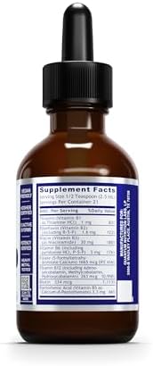 Quantum Nutrition Labs Max Energy B - Vitamin B Complex Liquid Drops, Organic Supplement for Women and Men, Vitamin B1, B2, B3, B5, B6, B12 - 2 Fl Oz