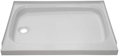 Lippert Components Replacement Shower Pan with Left Drain, Scratch-Resistant ABS Acrylic for RVs, Travel Trailers, 5th Wheels and Motorhomes - 210369