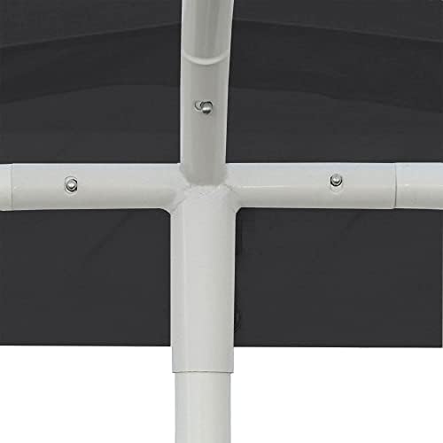 Caravan Canopy Powder Coated Heavy Duty Steel Frame Pop Up Carport with 6 Steel Stakes for Outdoor Activities and Events, White