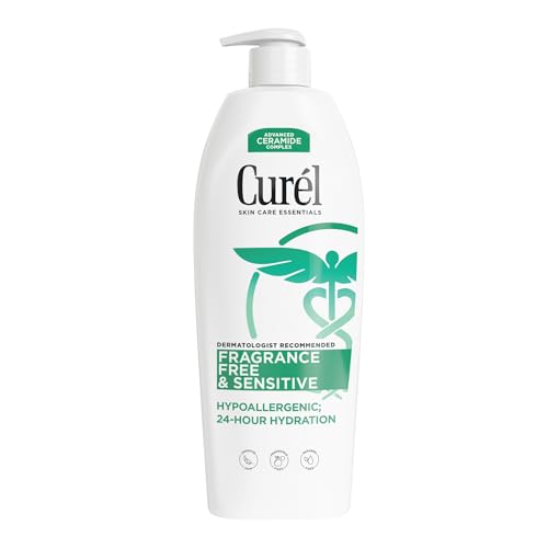 Curel Fragrance Free Comforting Body Lotion, Body and Hand Moisturizer for Dry, Sensitive Skin, 13 Ounce, with Advanced Ceramide Complex, Repairs Moisture Barrier | Non-Greasy Formula, Ceramide Moisturizer, Relieves Itchy Irritated Skin, Fragrance Free,…