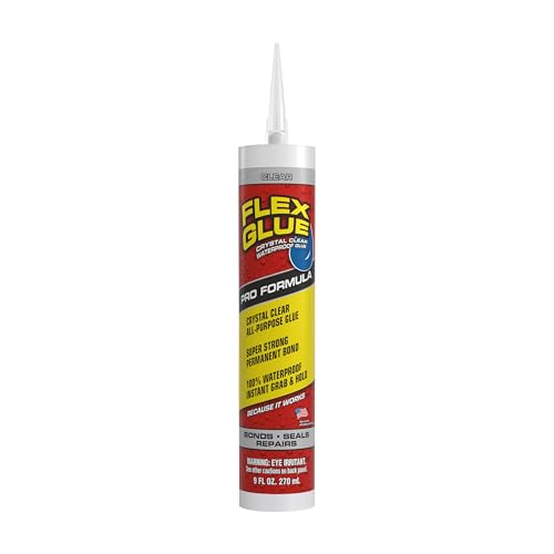 Flex Glue, Super Strong, Rubberized Waterproof Adhesive, Works Underwater, Use on Pools, Showers, Outdoors, Concrete, Brick, Pavers, UV Resistant