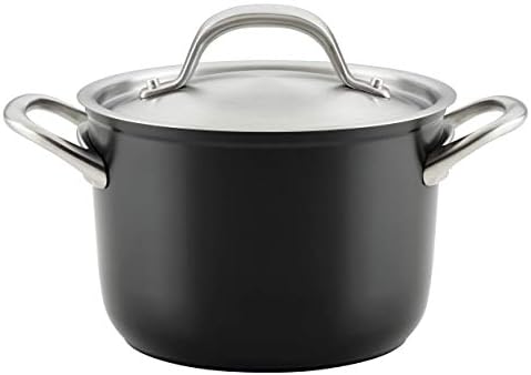 Circulon Ultimum Nonstick Sauce Pan/Saucepan with Lid, 3 Quart, Black