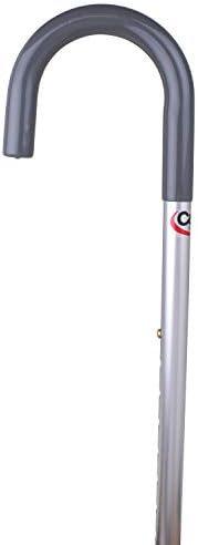 Carex Cane for Men - Men's Round Handle Silver Cane - Adjustable Walking Cane for Men