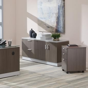 NBF Storage Cabinet Lateral File Combo for Office Organization, White