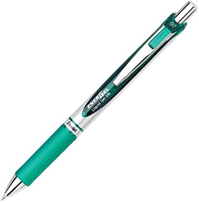 Pentel EnerGel RTX Retractable Liquid Gel Pen, (0.7mm), Medium Line, Metal Tip, Black Ink, Pack of 6 (BL77BP6A)