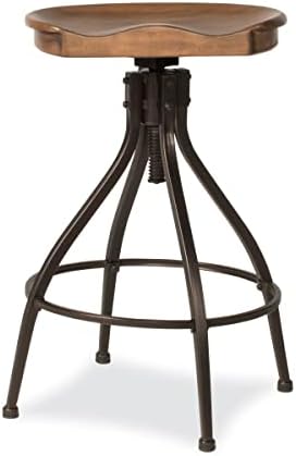 Hillsdale Worland Metal Backless Adjustable Height Stool