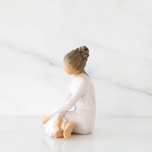 Willow Tree Quietly, Sculpted Hand-Painted Figure | Cast from a Susan Lordi Original Carving, Gift Offering Comfort, Peace, Support and Inner Strength, Includes Enclosure Card
