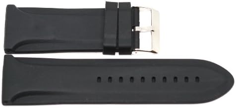 28MM Black Soft Jelly Rubber Silicone Sport Watch Band Strap FITS Invicta