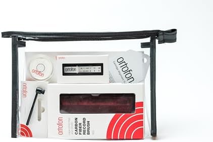 Ortofon HiFi Accessory Pack for Turntables, Carbon Fiber Brush, Alignment Tool, Stylus Brush, Level, Pressure Gauge