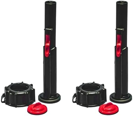 Midwest Can 4240 Quick Flow Spout - Fuel Can Spout Replacement Kit - Auto Shut Off Spill-Resistant Spout with Closing Valve & Cap - 2 Pack