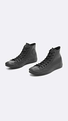 Converse Chuck Taylor All Star Leather High Top Shoe, black mono, 6 M US