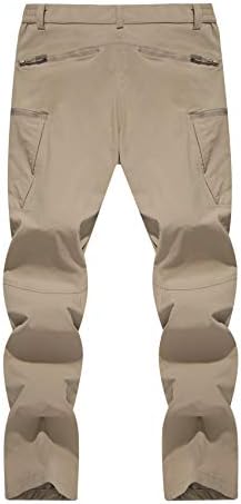 TACVASEN Men's Lightweight Hiking Tactical Pants Waterproof Quick Dry Cargo Work Rain Outdoor Pants 8 Pockets