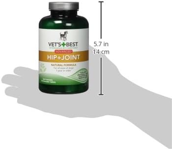 Vet's Best Advanced Hip & Joint Supplement for Dogs, Glucosamine, 50 Count | Glucosamine & Chondroitin Formula, Supports Joint Mobility