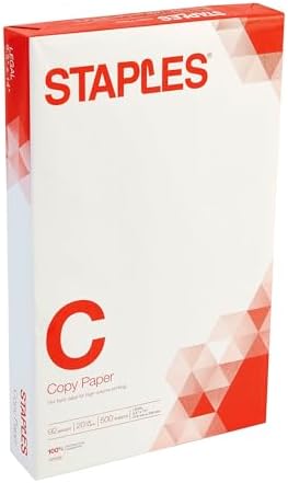 Staples TRU RED Copy & Printer Paper, 8.5 x 11, 20 lb, 92 Bright, 5,000 Sheets/Carton, White Letter Size Paper for Office, School & Home