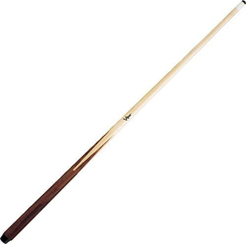 Viper 48-Inch 18-Ounce Commercial House 1 Piece Canadian Maple Billiard Pool Cue with 13mm Le Pro Leather Tip, Brown