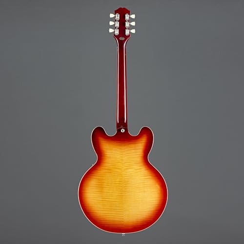 Epiphone ES335 Figured Top Semi Hollowbody, Raspberry Tea Burst