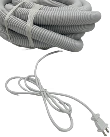 Universal Central Vacuum 30 ft High-Voltage Hose with Direct Connect Plug, ON-Off Switch Control at The Handle-Compatible with Most Inlets - Crushproof (30. Ft. Direct Connect)