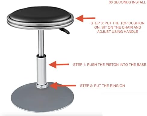 Top Us Arcades Set of 2 Swivel Bar Stools Easy Adjustable Height Leather Padded Cushion Work Home Bar Man Cave Arcade Room Garage Padding Black top