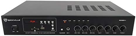 Rockville RCS80-1 60W 70V Commercial Amplifier with Bluetooth Receiver