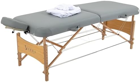 Sierra Comfort Premium Wide Portable Massage Table, SC-602 (Gray)