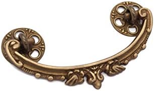 Victorian Drawer Pull Antique Drawer Bail Pull Antique Furniture Drawer Pull Solid Cast Brass Antiqued Cabinet Pull Handle - Excellent Replica of an