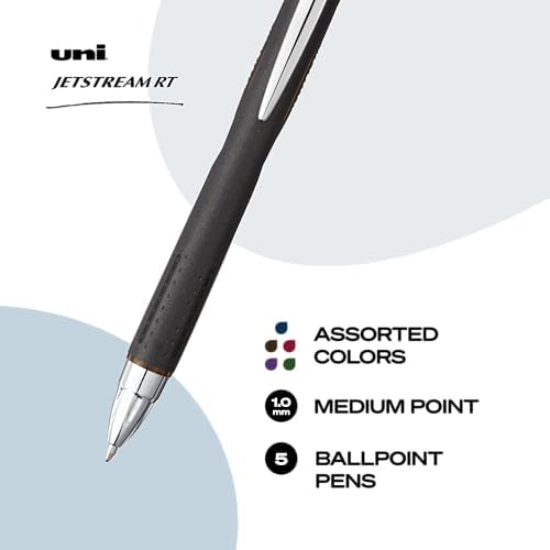 uniball™ Jetstream RT Ballpoint Pens, Black, 1.0mm Medium Point, 12 Count