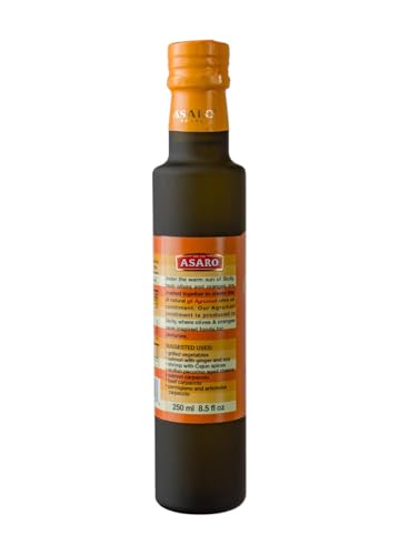 Partanna Extra Virgin Olive Oil, Sicilian Moro Orange, 8.45 oz | Co-pressed, Naturally Aromatic, Harvested in Sicily, First Cold Pressed, Glass Bottle