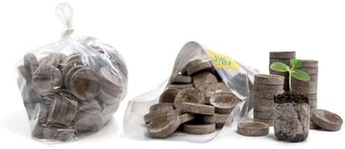 100 Count- Jiffy 36 MM Peat Soil Pellets Seeds Starting Plugs: Indoor Seed Starter- Start Planting Indoors for Transplanting to Garden or Planter Pot | Starter- Start Planting Indoors for Transplanting to Garden or Planter Pot