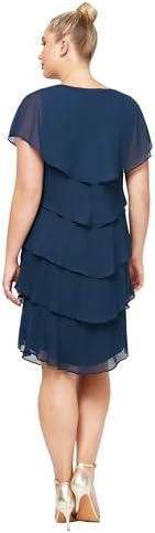 S.L. Fashions Women's Plus Size Tier Dress