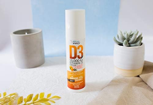 All Natural Vitamin D3 15000IU Vitamin D Cream, Maximum Strength Vitamin K2 | Fight Vitamin D Deficiency Naturally, with Olive Leaf Extract