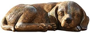 Roman 3.25" H Sleeping Dog Garden Statue, Garden Accents