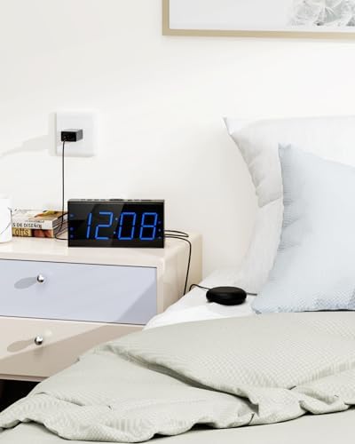 Alarm Clock with Bed Shaker, Vibrating Alarm Clock for Heavy Sleepers