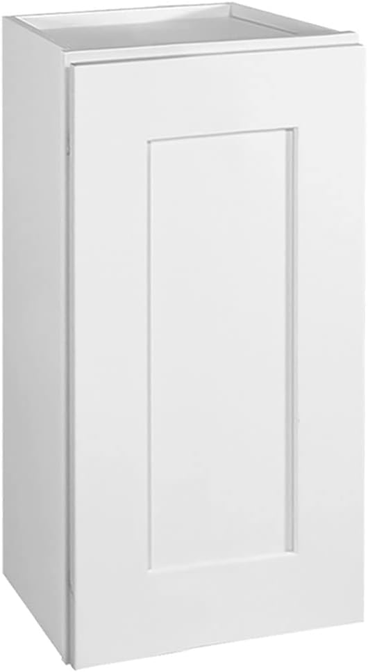 Design House Brookings Kitchen Wall Cabinet, 12", White | Adjustable Shelves, Adjustable Hinges, Wall Mount, Contemporary/Modern, Wood, Kitchen, 561530